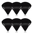 thumbnail image 1 of 6Pcs Velour Triangle Powder Puff,Soft Pure Cotton Face Makeup Sponge Powder Puffs,Loose Powder Cosmetic Foundation Mineral Powder Wet Dry-Black, 1 of 5