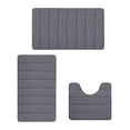 thumbnail image 2 of Meitianfacai Ultra Soft Memory Foam Bath Mat Set, Bathroom Rugs for 3 Pieces, Toilet Mats, Cozy, Water Absorption, Non-Slip, Thick, Machine Washable, Quick Drying, 2 of 8