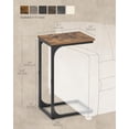 thumbnail image 2 of VASAGLE C-Shaped End Table | Industrial Small Side Table for Couch & Bedside | Space-Saving Sofa Table with Sturdy Metal Frame | Rustic Brown & Black, 2 of 5