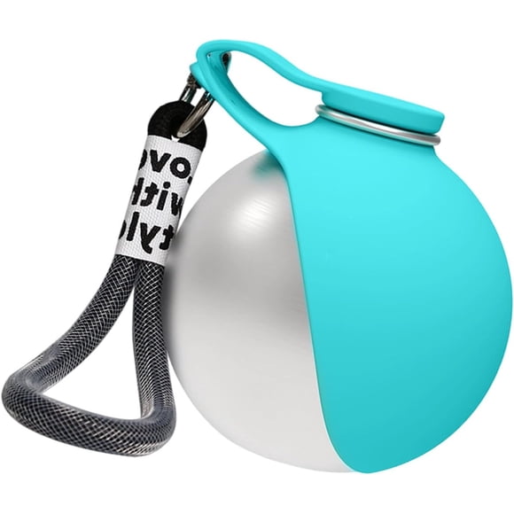 Stainless Steel Leakproof Portable Dog Water Bottle 9.6oz with Foldable Silicone Bowl for Outdoor Travel, Walking, Hiking
