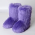 thumbnail image 1 of LSLJS Bottes d'Hiver pour Femmes Bout Rond Imitation Plus Cachemire Bottes de Neige Confortables Peluche Chaudes Courtes Bottillons de Neige Chaussures Plates Bottes Mi-Mollet Extérieur Intérieur, 1 of 7