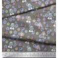 thumbnail image 3 of Soimoi Poly Georgette Fabric Floral,Owl & Cow Cartoon Print Sewing Fabric Yard 42 Inch Wide, 3 of 3