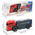 thumbnail image 3 of 1 24 Children‘s Inertial Container Truck Model Set Deformed Fire Truck Parking Lot Toy Set Holiday Gift for Kids, 3 of 7