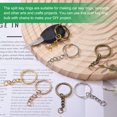 thumbnail image 4 of Uxcell 50 Pcs Split Keychain Ring with Chain Bulk Round Keyrings for DIY Key Chains Craft Making Jewelry, Rose Gold, 4 of 7