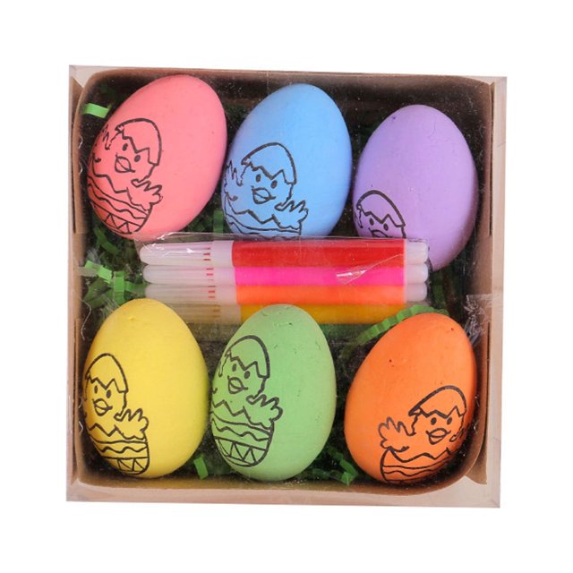 Easter Eggs Craft Decorations,Easter Egg Decorating Kit,White Plastic Eggs with Dye Kit,Easter Tree Ornaments,Plastic Eggs with Rope for Easter Decoration,Easter Egg Hunts ,Diy Painted Easter Eggs