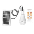 thumbnail image 4 of 7W LED Solar Camping Light Bulb with Remote | Emergency Portable Lamp for Outdoor Power Outage | Waterproof IP65 | 1800mAh Rechargeable Battery | 5 Modes | Timer | White | 12.4x6cm, 4 of 9