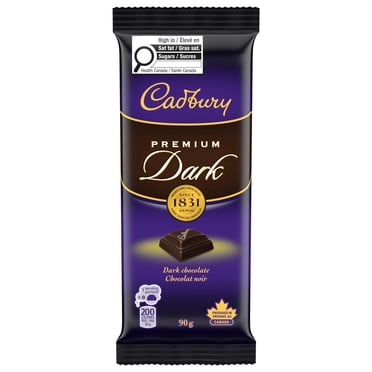 CADBURY Premium Dark Chocolate Bar, Dark Chocolate Bar, 90 g