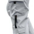 thumbnail image 4 of RXIRUCGD Men's Solid Color Pocket Work Pants Casual Leggings, Gray, Size: S, 4 of 4