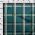thumbnail image 2 of oneOone Polyester Lycra Dark Teal Green Fabric Madras Check Sewing Craft Projects Fabric Prints By Yard 56 Inch Wide, 2 of 4
