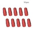 thumbnail image 2 of 10 Pieces Bike Tire Caps Dustproof Air Caps Replacement Air Cover Protective Fittings Aluminum Alloy Solid Color Rim Stem Covers for Replacement Red, 2 of 7