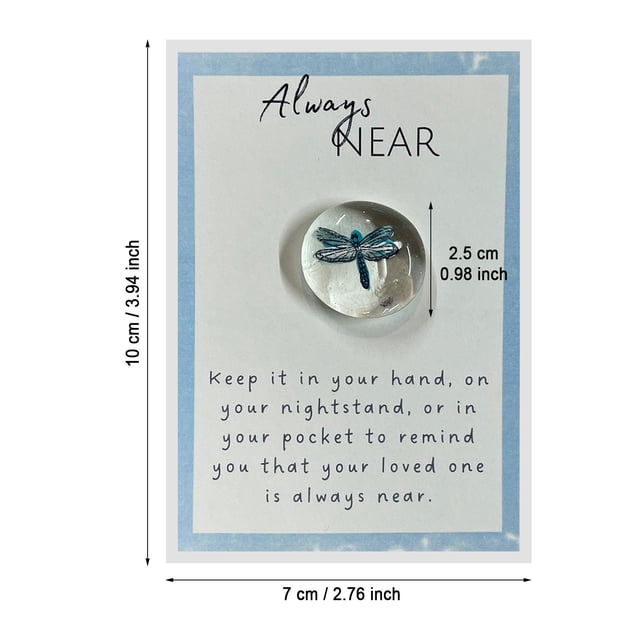 JJKBVCLO Always Near Glass Gem Angelversary Remembrance Gift Condolence Gift Loss Of Loved One Gift