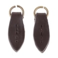 thumbnail image 4 of 2Pcs Feuille Forme Cuir Fermeture à Glissière Tags Pull Tab Repment DIY Portefeuille Sacs à Main Café, 4 of 7