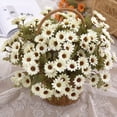thumbnail image 1 of TIMIFIS 2Pcs Artificial Flower,Simulation Fake Flower Little Chamomile Wedding Home Decoration Small Artificial Flower Silk Flower Home Decor Bouquet(White), 1 of 4