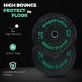 thumbnail image 2 of Rubber Bumper Plates Set – 2" Barbell Weights – 45LB x 4 (180 lbs Total) – Precision Strength Training – Home & Commercial Gym – Durable, 2 of 5