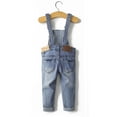 thumbnail image 2 of KIDSCOOL SPACE Little Girl Boy Ripped Denim Cute Slim Pants Jean Overalls,6-7 Years, 2 of 8