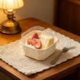 thumbnail image 4 of Birdeem Disposable Paper Takeout Boxes With Clear Lids, Square Bakery Packaging Containers for Desserts, Cakes, and Fruit, Bulk 50 Pack, 4 of 7