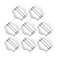 thumbnail image 1 of Unique Bargains 8Pack Metal Adjuster Slide Buckles, 30mm Webbing Strap Roller Pin Clip (Silver), 1 of 6