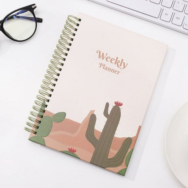 FeiraDeVaidade A5 Spiral Ruled Notebook 56 pages Lined Travel Writing Notebooks Journal Memo Notepad Sketchbook