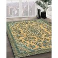 thumbnail image 2 of Ahgly Company Tapis d'Intérieur Ronds Abstraits Vert Olive Foncé, Tapis de Zone Abstraits, 3 Pieds Rond, 2 of 6