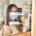 thumbnail image 3 of Aqestyerly Acrylic Bird Feeder - Weatherproof Outdoor Hanging Design, Drainage Tray and Suction Cups, 3 of 8