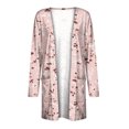 thumbnail image 4 of Pompotops Chemisier Décontracté à Manches Longues Imprimé pour Femmes avec Poche Cardigan Liquidation, 4 of 5