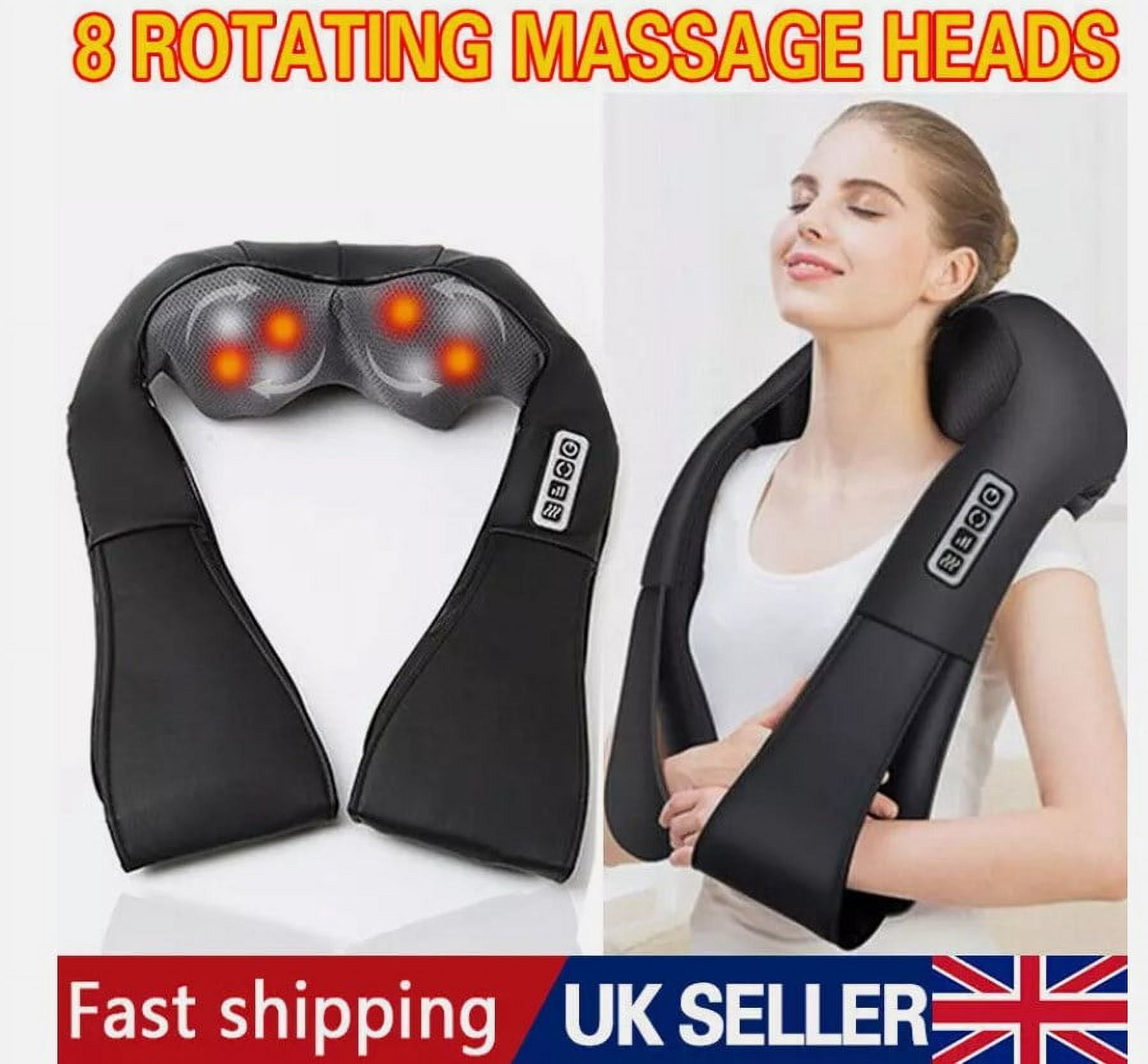 Shiatsu Neck and Shoulder Massager, Deep Tissue Kneading Massage With Ergonomic Design for Unmatched Comfort, 2 Massage Directions for Enhanced Relaxation, Portable and Durable for Use Anywhere