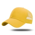 thumbnail image 2 of Aocisk Structured Trucker Baseball Cap Adjustable Six Panel Design Bulk Pack Snapback Hat Yellow One Size, 2 of 3