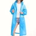 thumbnail image 4 of Lot de 2 Imperméables Ponchos Portatifs, Cameland Manteau de Pluie Imperméable en EVA Réutilisable pour Hommes et Femmes, Manteaux de Pluie Durables Poncho de Pluie à Manches Longues pour Activités de Plein Air, 4 of 8