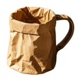 thumbnail image 1 of Minimalist Paper Bag Design Ceramic Mug Unique Pleated Texture Novelty Coffee Cup for Home and Use, 1 of 4