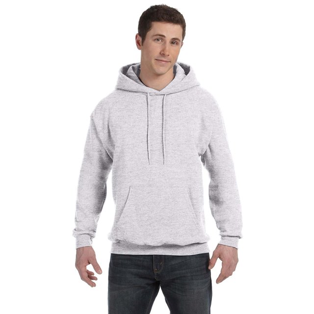 The Hanes 78 oz EcoSmart 50/50 Pullover Hood - ASH - XL