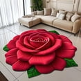 thumbnail image 2 of Feltree 3D Flower Mat Non-Slip Soft Area Rug 24x24 Inch Crystal Velvet for Living Room Bedroom Home Office Decor, 2 of 8