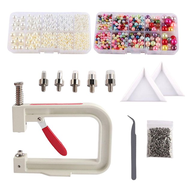 Perle à la Main de Réglage de la Machine Perles Poinçonneuse 4/5/6/8/10mm pour Chaussures Blanc Beige Multi