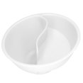thumbnail image 4 of Cereal Separated Bowl, Stackable Separated Snack Bowl Multipurpose Large Capacity Spiral Slide Design  For French Fries For Picnic For Salad For Camping Trip White, 4 of 8