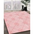 thumbnail image 3 of Ahgly Company Machine Washable Indoor Rectangle Transitional Light Coral Pink Area Rugs, 7' x 9', 3 of 7