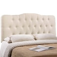 thumbnail image 1 of Modway Annabel Tufted Button Linen Fabric Upholstered Full Headboard in Ivory, 1 of 4
