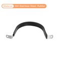 thumbnail image 4 of Unique Bargains 6Pack 4-31/64' Cable Clamp U Shape Stainless Steel Rubber Cushioned Pipe Strap, 4 of 5