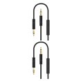 thumbnail image 2 of bedienty Car Stereo  for AUX Cable Computer Headphone Handsfree Phone Call Wire Control 3 .5mm Audio Cord black 2Set, 2 of 6