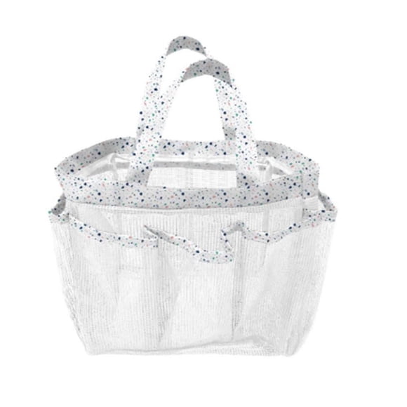 Portable Mesh Shower Caddy, White
