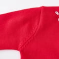 thumbnail image 4 of Girls Bolero Cardigan One-button Ruffle Open Front Cotton Knit Crop Shrug Jacket Toddler Kids Fall Spring Clothes (5 Years, Red), 4 of 6