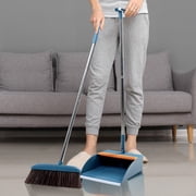 Dvkptbk Portable Broom Brooms and Dustpan Set for Home,Brooms and Dustpan Set, Brooms Dustpan Set, Brooms and Dustpan Combo for Office, Stand up Brooms and Dustpan Cleaning Supplies