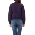thumbnail image 3 of INSPIRE CHIC Women's Stand Collar Zip Up Raglan Sleeves Bomber Quilted Jacket XS Dark Purple, 3 of 6