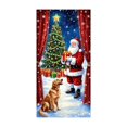 thumbnail image 2 of Uuiauoio Couverture de Porte de Noël avec Design de Père Noël, Rideau de Porte de Fête pour Décoration Intérieure et Extérieure, Décoration de Fête, Pièce Décorative pour la Maison et les Réunions de Famille, 2 of 7