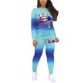 thumbnail image 1 of FOCUSNORM Femmes Sweat-Shirt à Manches Longues et Pantalons Taille Haute, 1 of 5
