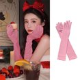 thumbnail image 1 of Ganfancp Adult Over Elbow Stretch Long Spandex Opera Gloves Clearance Items, 1 of 6