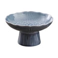 thumbnail image 2 of Ceramic Fruit Bowl Dessert Bowl | Pedestal Ice Cream Side Bowl | Modern Indoor Table Centerpiece | Multi-Compartment Kitchen Organizer | Holds Fruit, Snacks, Small Accessories, Easy Refill | 1 Piece, 2 of 5