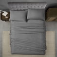 thumbnail image 3 of Swift Home Basic 4-Piece Queen Size Sheet Set, Ultra Soft, Deep Pocket, Easy Care Bedding Set, Gray, 3 of 7