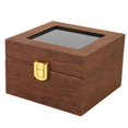 thumbnail image 3 of Fugacal Display Case, Rust Resistance 2 Slot Wooden Anti‑corrosion Watch Case, Jewelry For Watch, 3 of 8