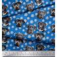 thumbnail image 3 of Soimoi Rayon Fabric Lotus & Dog Face Printed Fabric 1 Yard 56 Inch Wide, 3 of 5