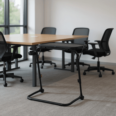 Homy Casa Table pour Ordinateur Portable Pliable et Réglable, Table Portable avec Plateau de Hauteur et d'Inclinaison avec Porte-Gobelet, Noir