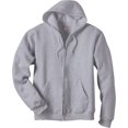 thumbnail image 4 of Hanes Mens ComfortBlend EcoSmart Full Zip Hoodie, S, Light Steel, 4 of 5